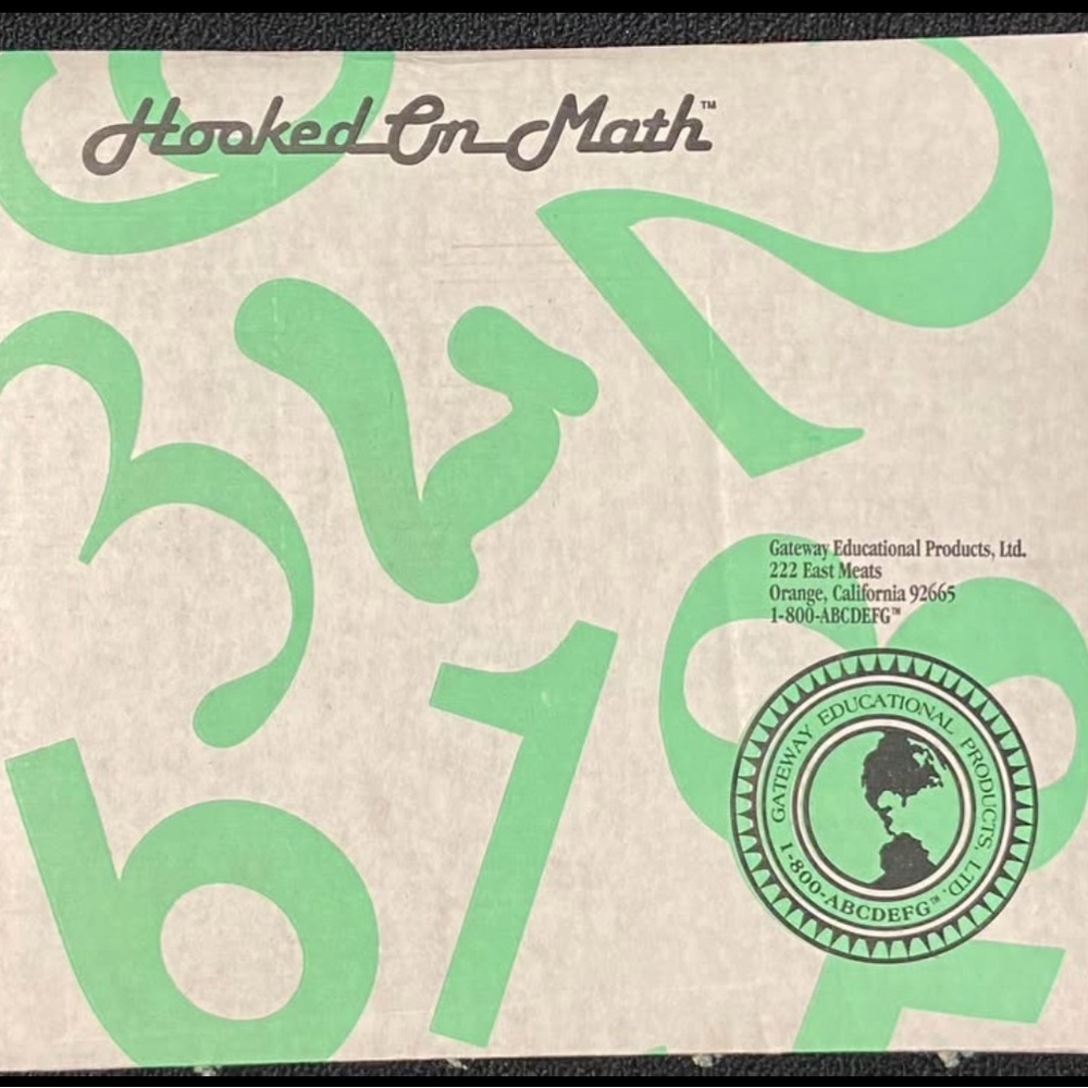 Hooked on Math cassettes, workbooks, and  flash cards in good condition.